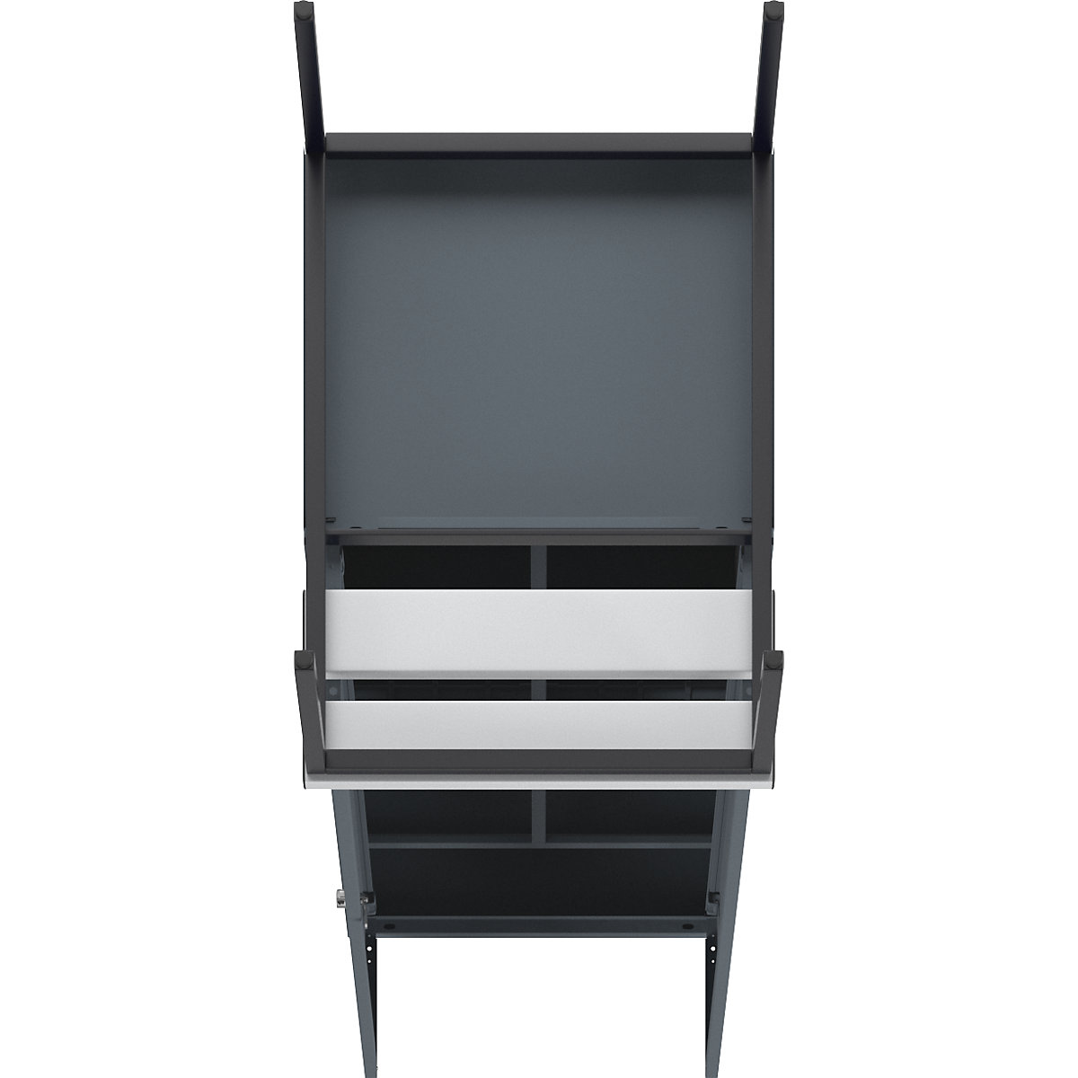Berlin 1 clean and dirty locker with bench seat – Wolf (Product illustration 7)-6