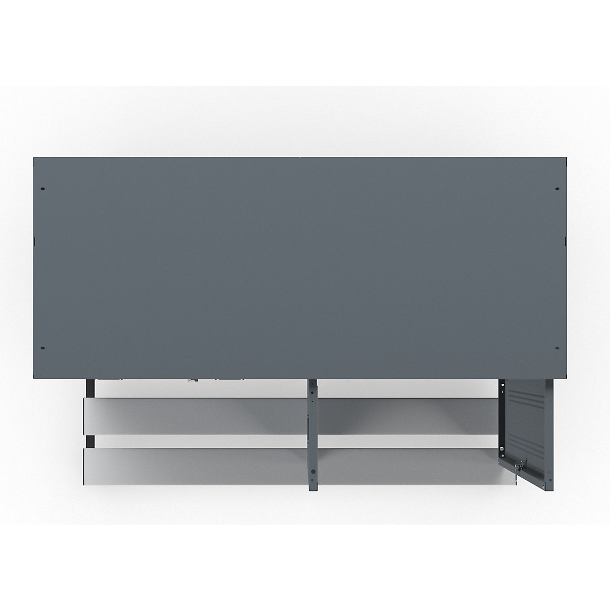 Berlin 1 clean and dirty locker with bench seat – Wolf (Product illustration 6)-5