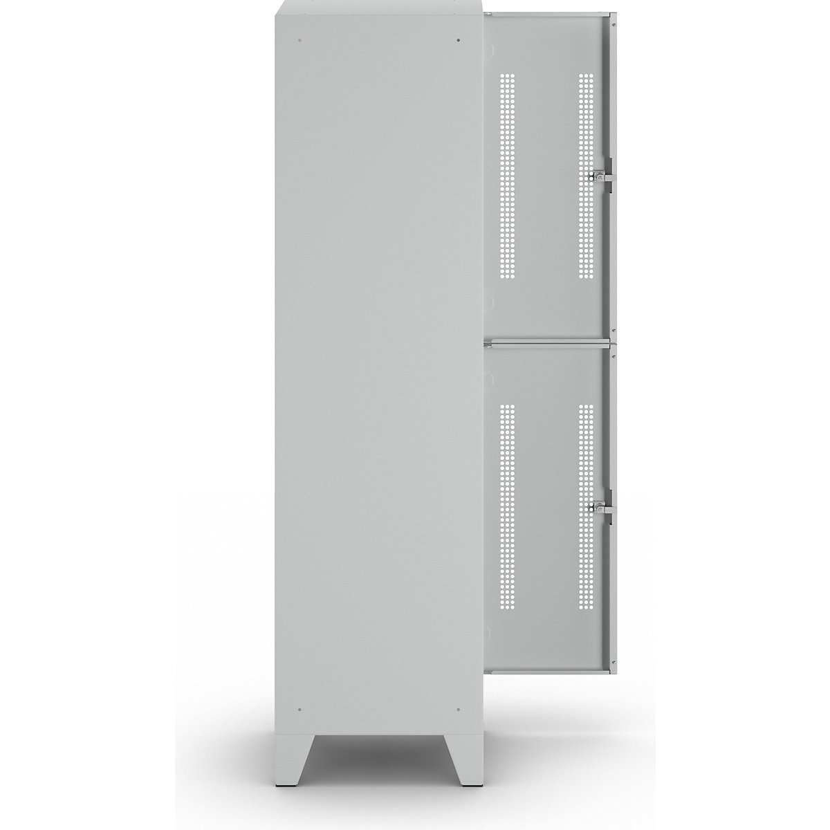 Berlin 1 double deck clothes locker – Wolf (Product illustration 4)-3