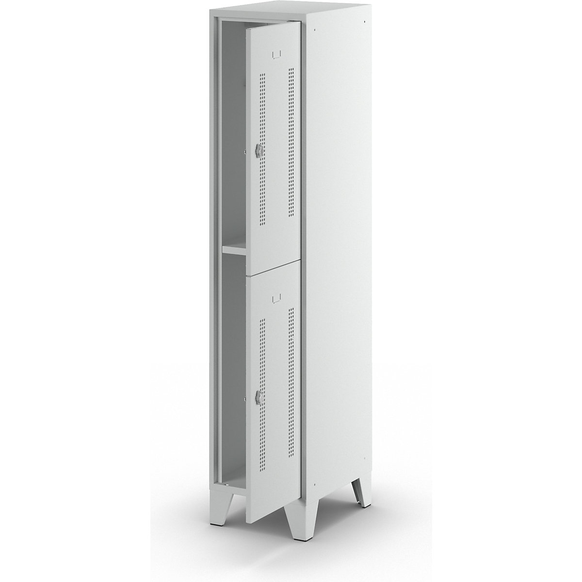 Berlin 1 double deck clothes locker – Wolf (Product illustration 5)-4