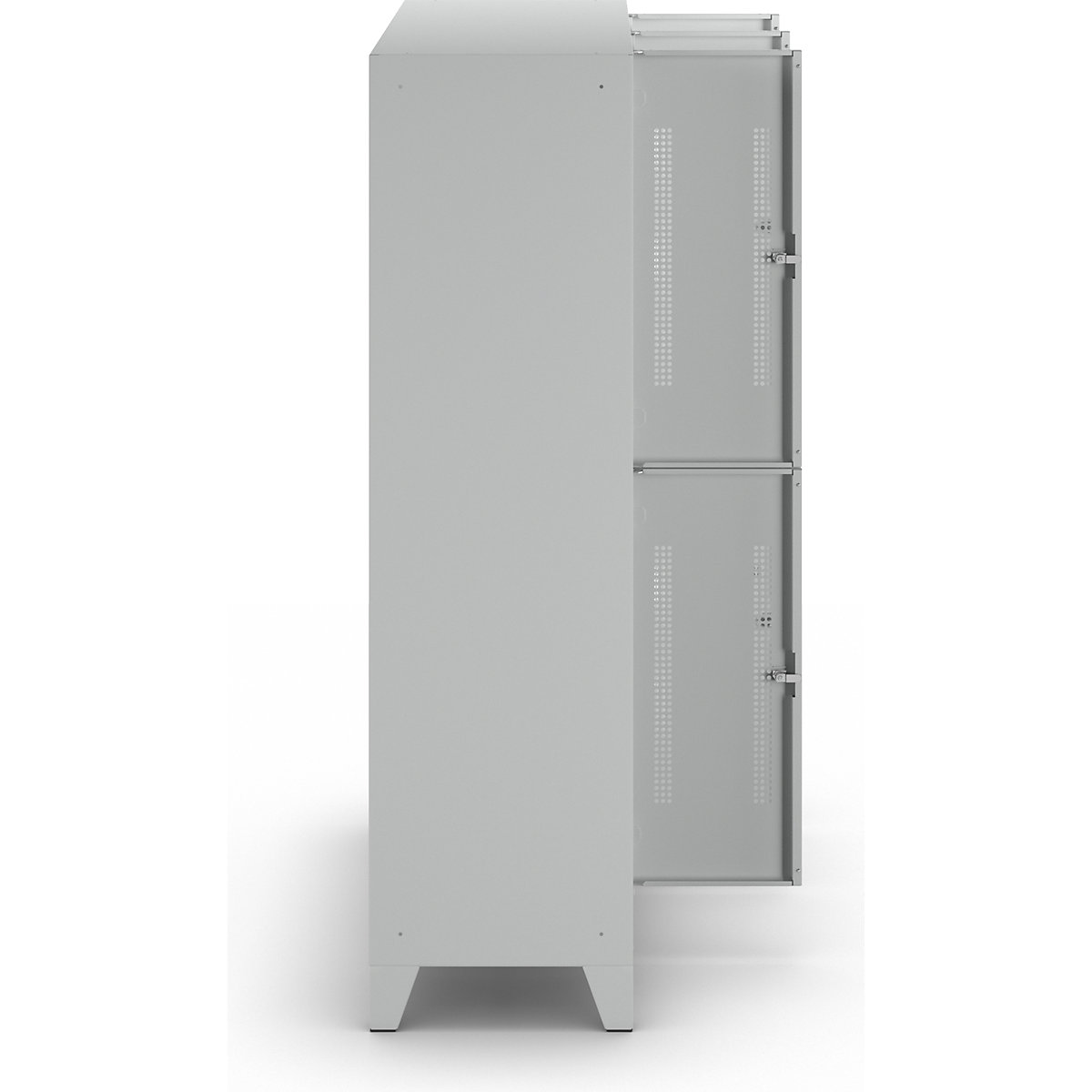 Berlin 1 double deck clothes locker – Wolf (Product illustration 3)-2