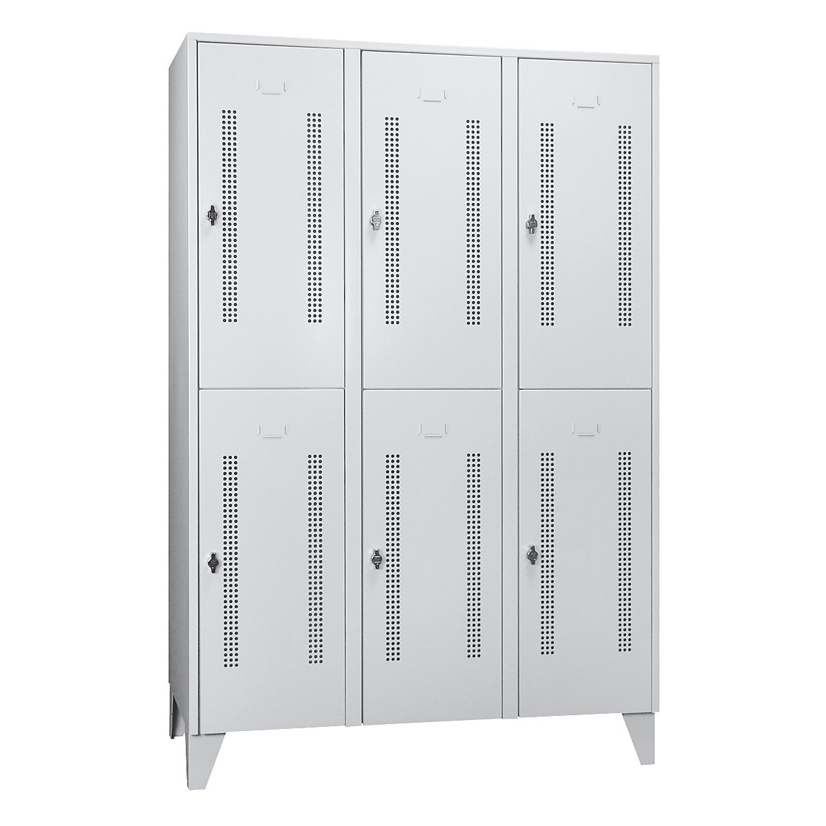 Berlin 1 double deck clothes locker – Wolf (Product illustration 6)-5