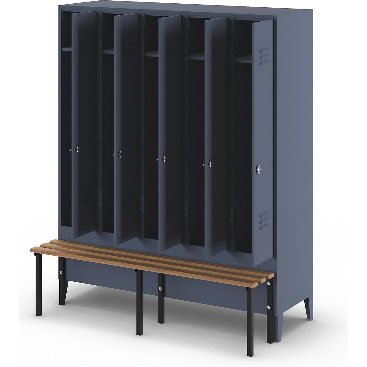 Berlin 2 bench seat clothes locker – Wolf (Product illustration 8)-7