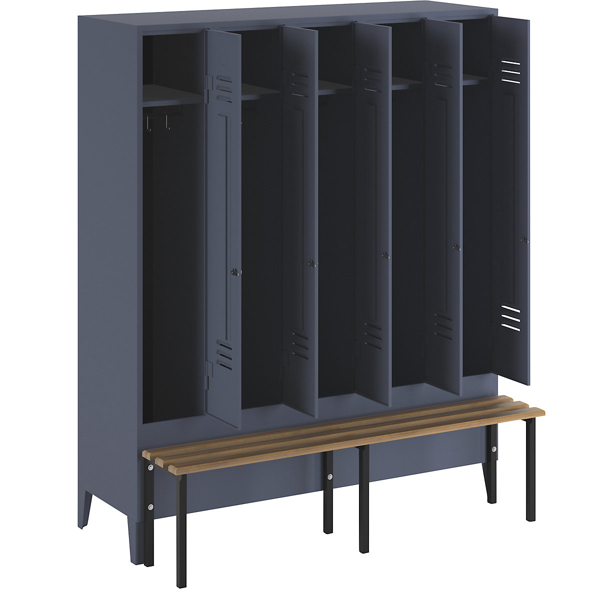 Berlin 2 bench seat clothes locker – Wolf