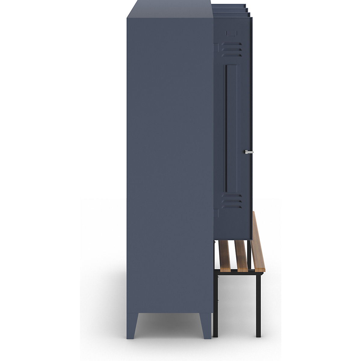 Berlin 2 bench seat clothes locker – Wolf (Product illustration 4)-3