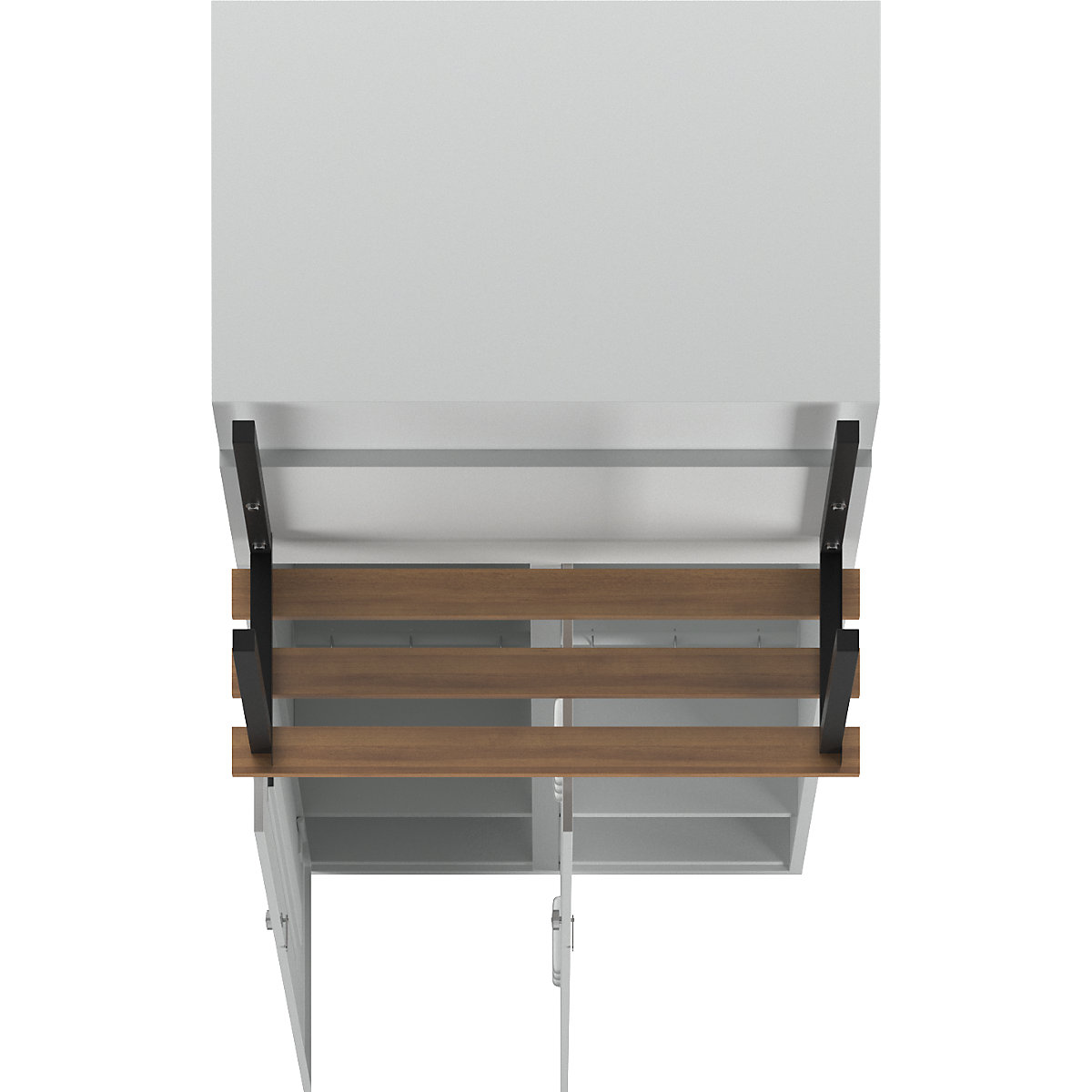 Berlin 2 bench seat clothes locker – Wolf (Product illustration 7)-6
