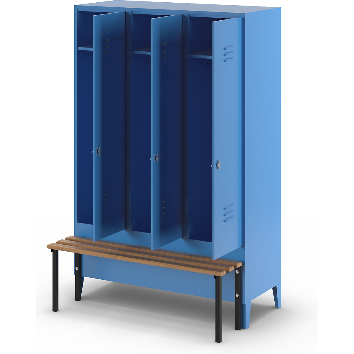 Berlin 2 bench seat clothes locker – Wolf (Product illustration 8)-7