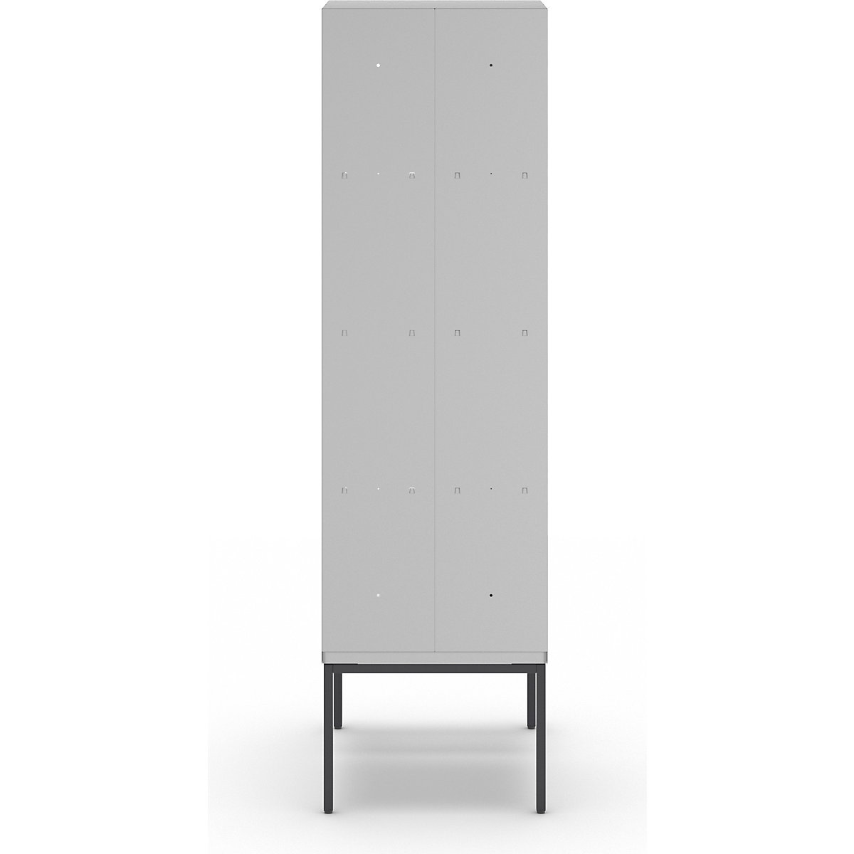 Berlin 2 bench seat double-tier clothes locker – Wolf (Product illustration 5)-4