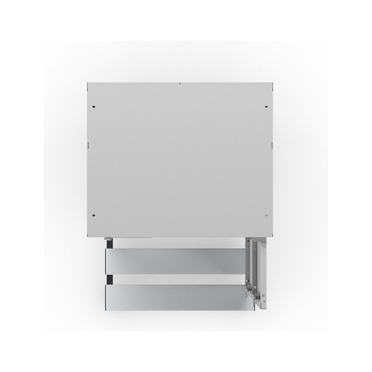 Berlin 2 bench seat double-tier clothes locker – Wolf (Product illustration 6)-5