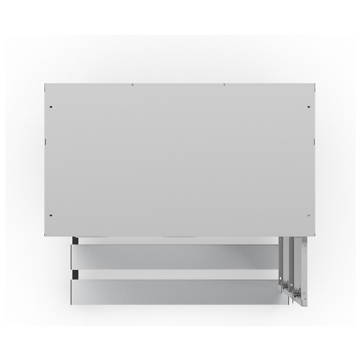 Berlin 2 bench seat double-tier clothes locker – Wolf (Product illustration 6)-5