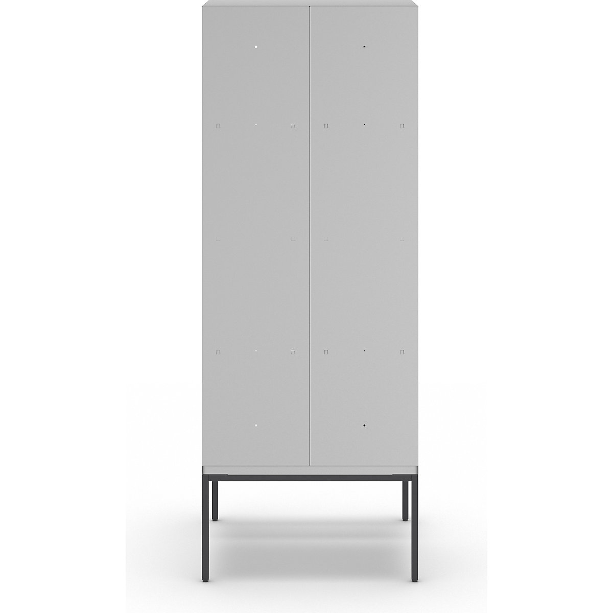 Berlin 2 bench seat double-tier clothes locker – Wolf (Product illustration 5)-4