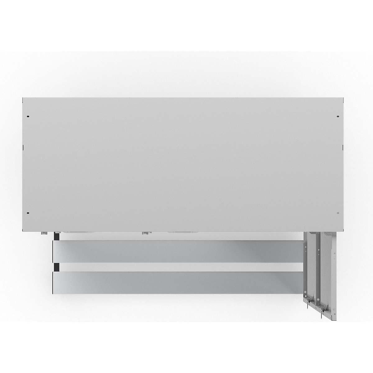 Berlin 2 bench seat double-tier clothes locker – Wolf (Product illustration 7)-6