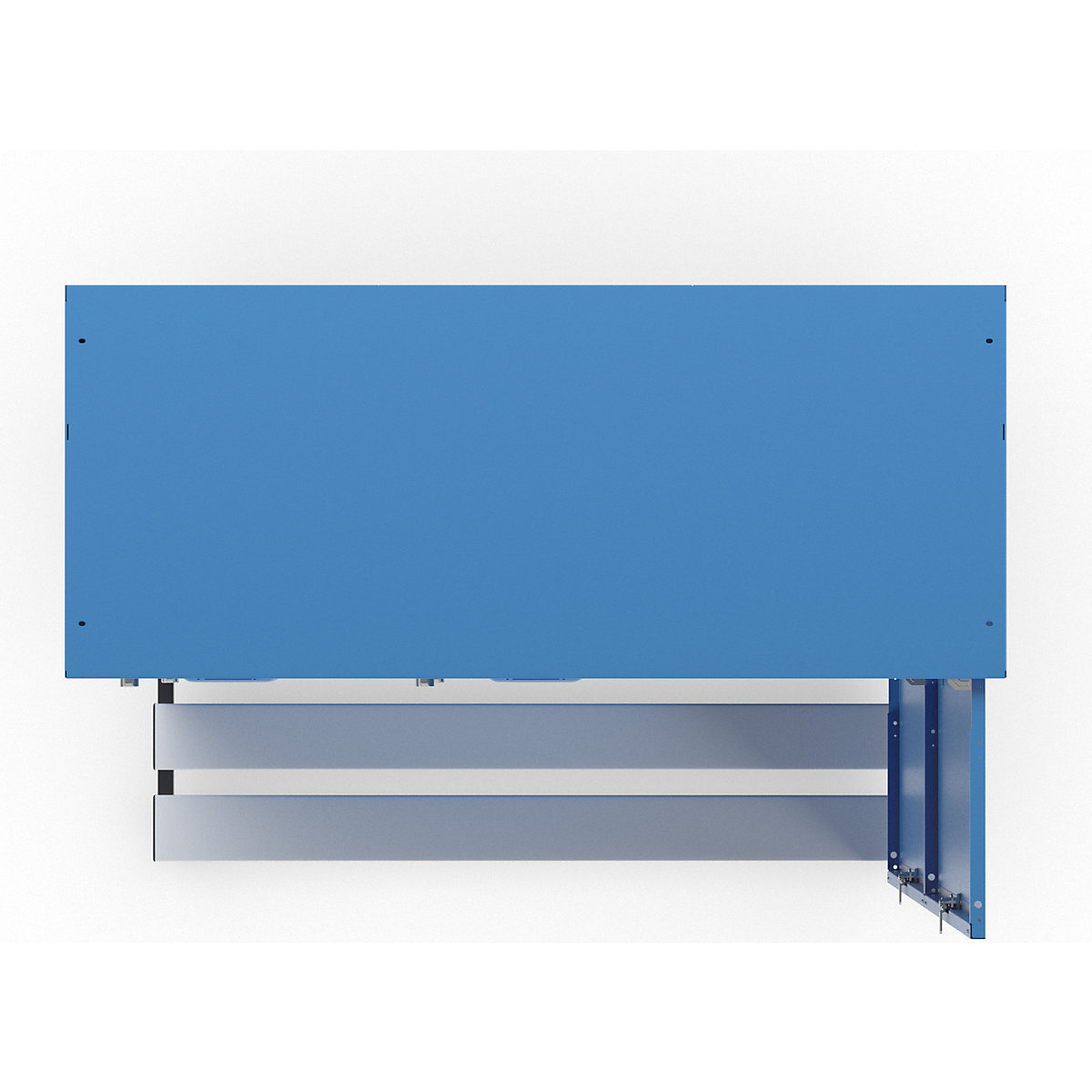 Berlin 2 bench seat double-tier clothes locker – Wolf (Product illustration 6)-5