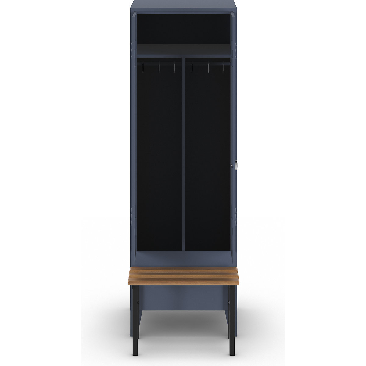 Berlin 2 clean and dirty locker with bench seat – Wolf (Product illustration 2)-1