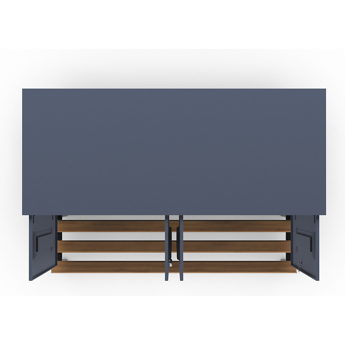 Berlin 2 clean and dirty locker with bench seat – Wolf (Product illustration 5)-4