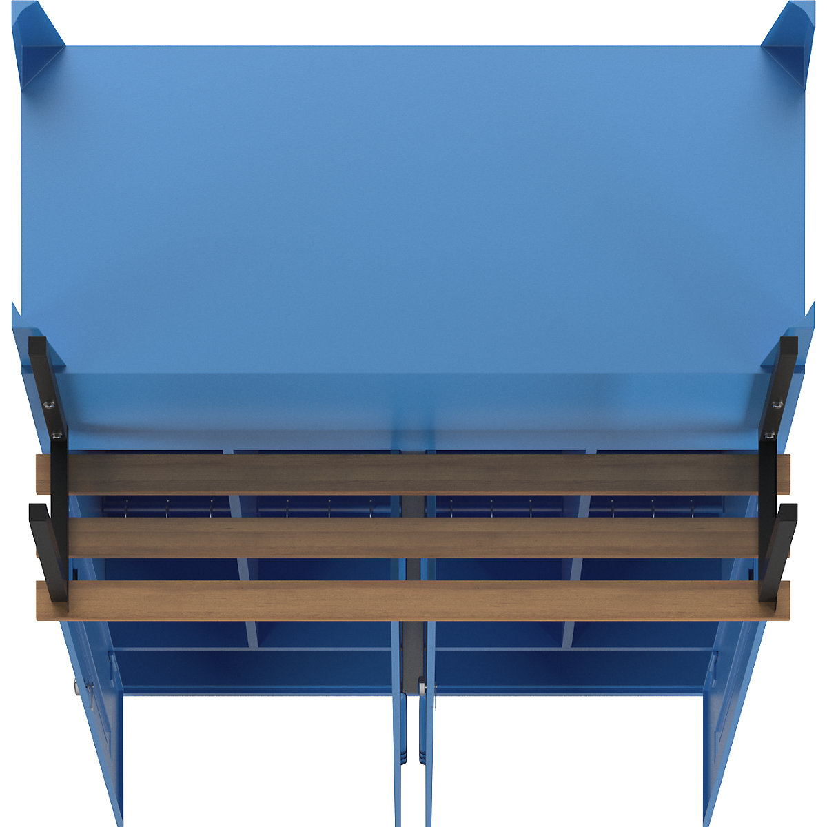 Berlin 2 clean and dirty locker with bench seat – Wolf (Product illustration 6)-5