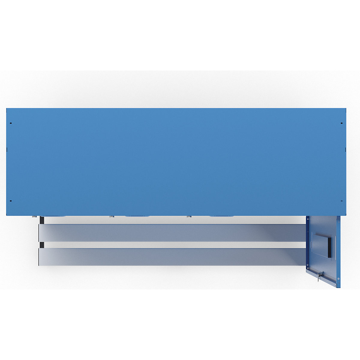 Berlin 2 clothes locker with bench seat – Wolf (Product illustration 6)-5