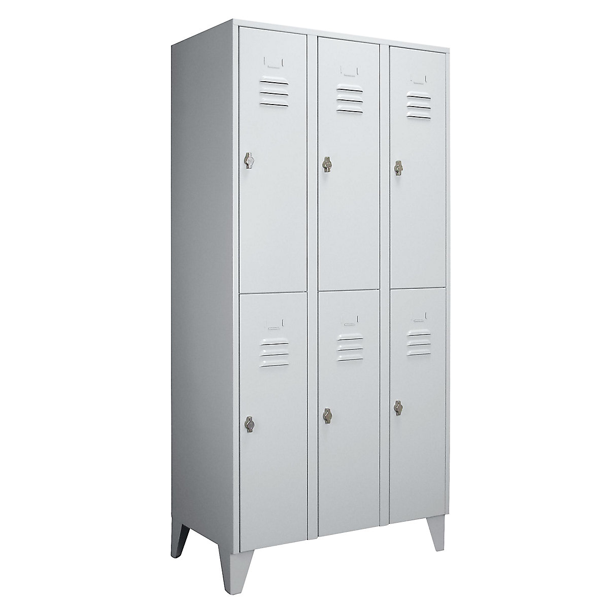 Berlin 2 double deck clothes locker – Wolf (Product illustration 4)-3