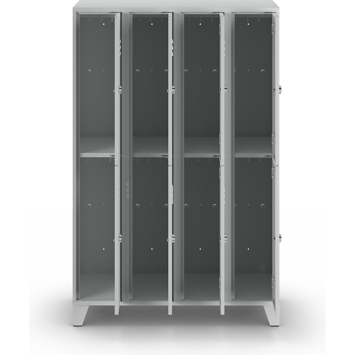 Berlin 2 double deck clothes locker – Wolf (Product illustration 6)-5