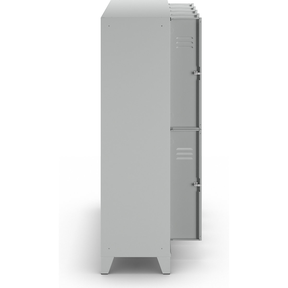 Berlin 2 double deck clothes locker – Wolf (Product illustration 4)-3