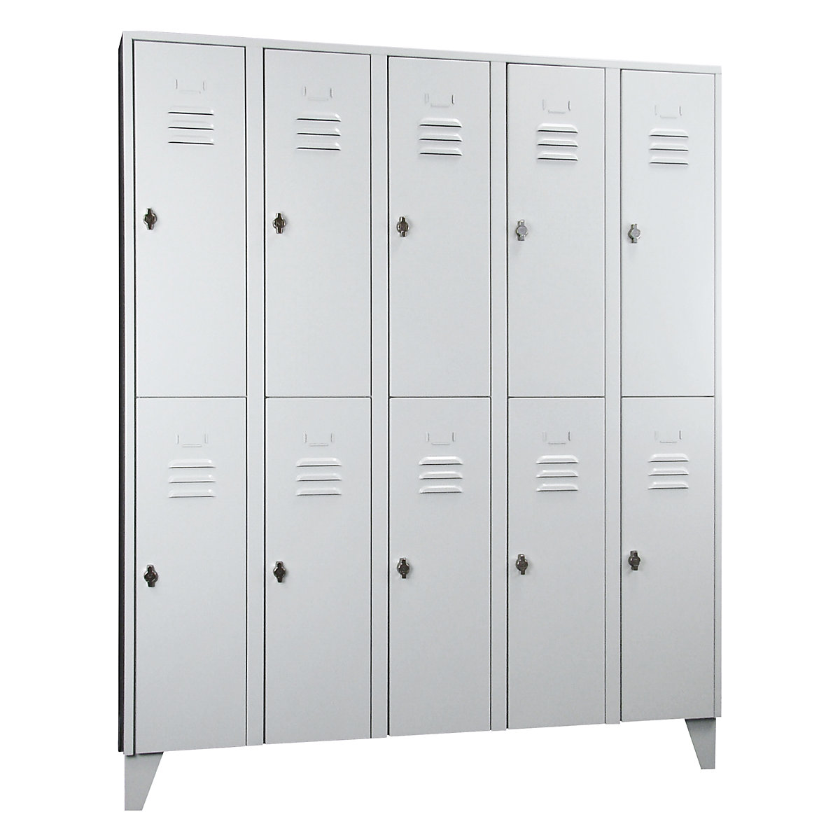 Berlin 2 double deck clothes locker – Wolf (Product illustration 7)-6