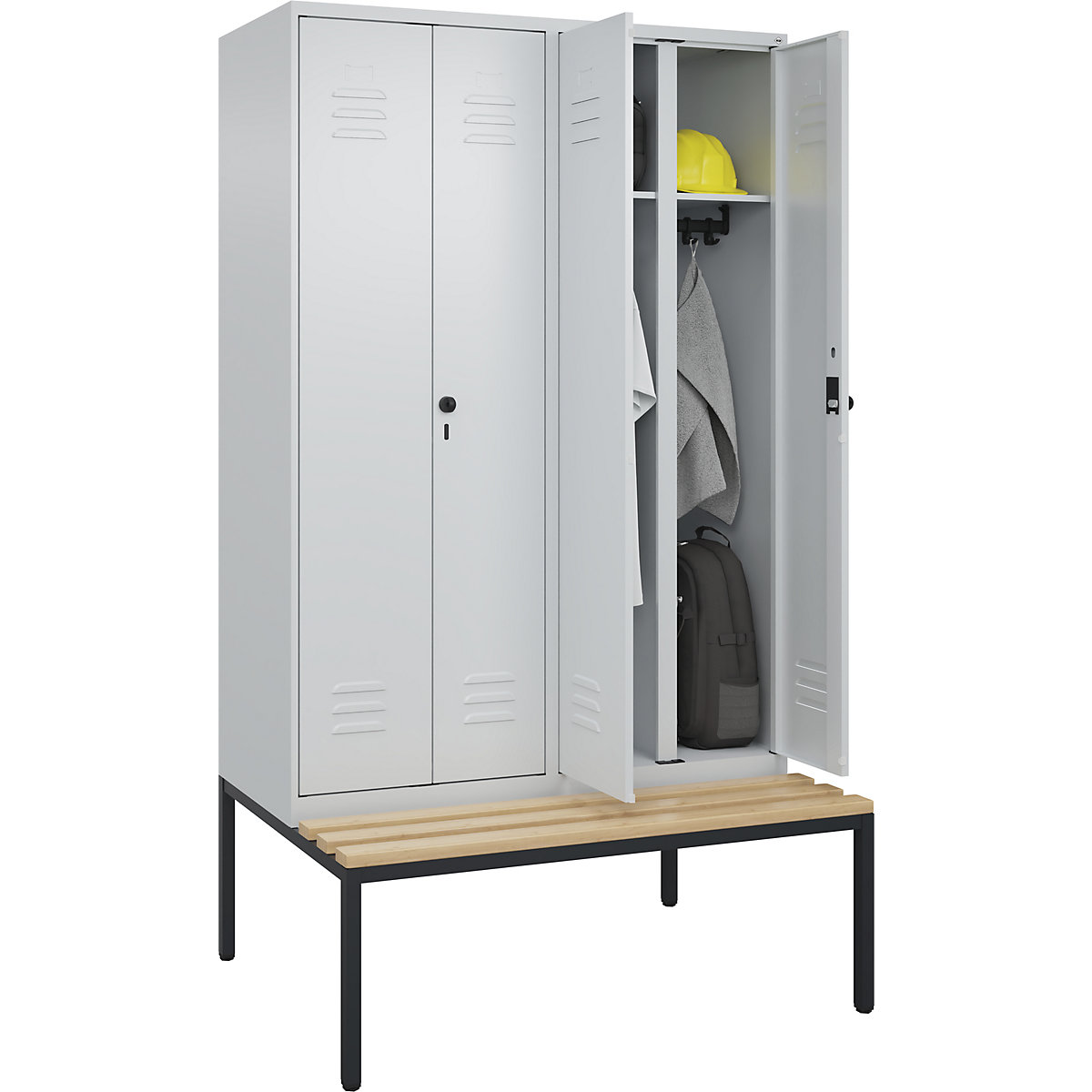 Classic PLUS clean and dirty bench seat clothes locker – C+P