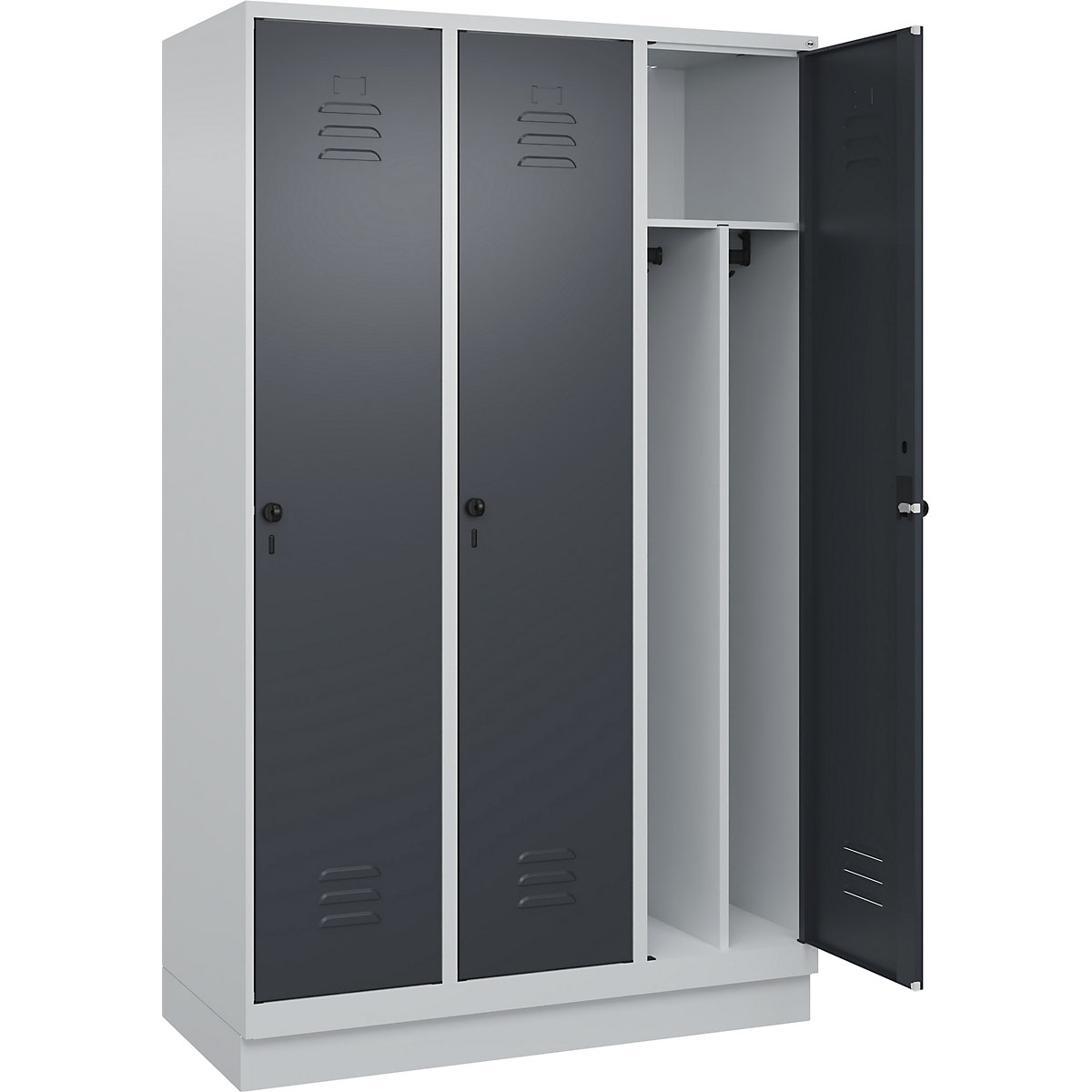 Classic PLUS clean and dirty clothes locker, narrow – C+P (Product illustration 5)-4