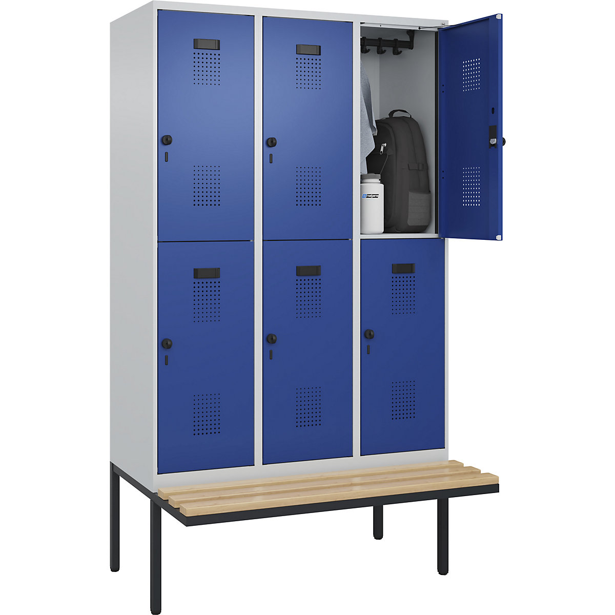Evolo PLUS bench seat double deck clothes locker (Product illustration 3)-2