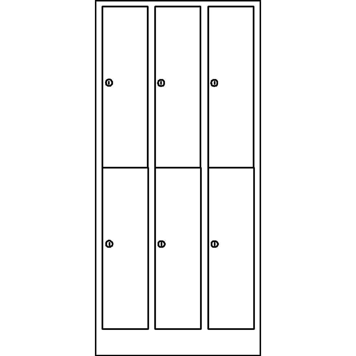Komfort double deck locker – Wolf (Product illustration 2)-1