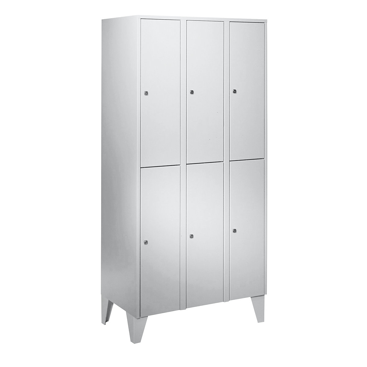 München double deck clothes locker – Wolf (Product illustration 9)-8