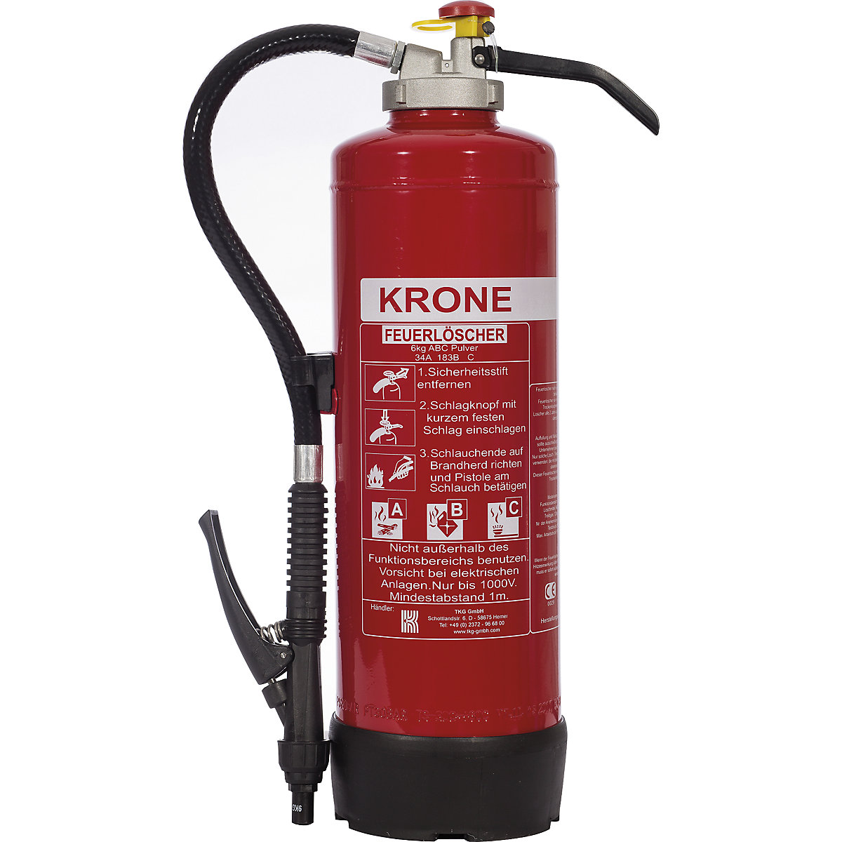 Cartridge operated powder fire extinguisher