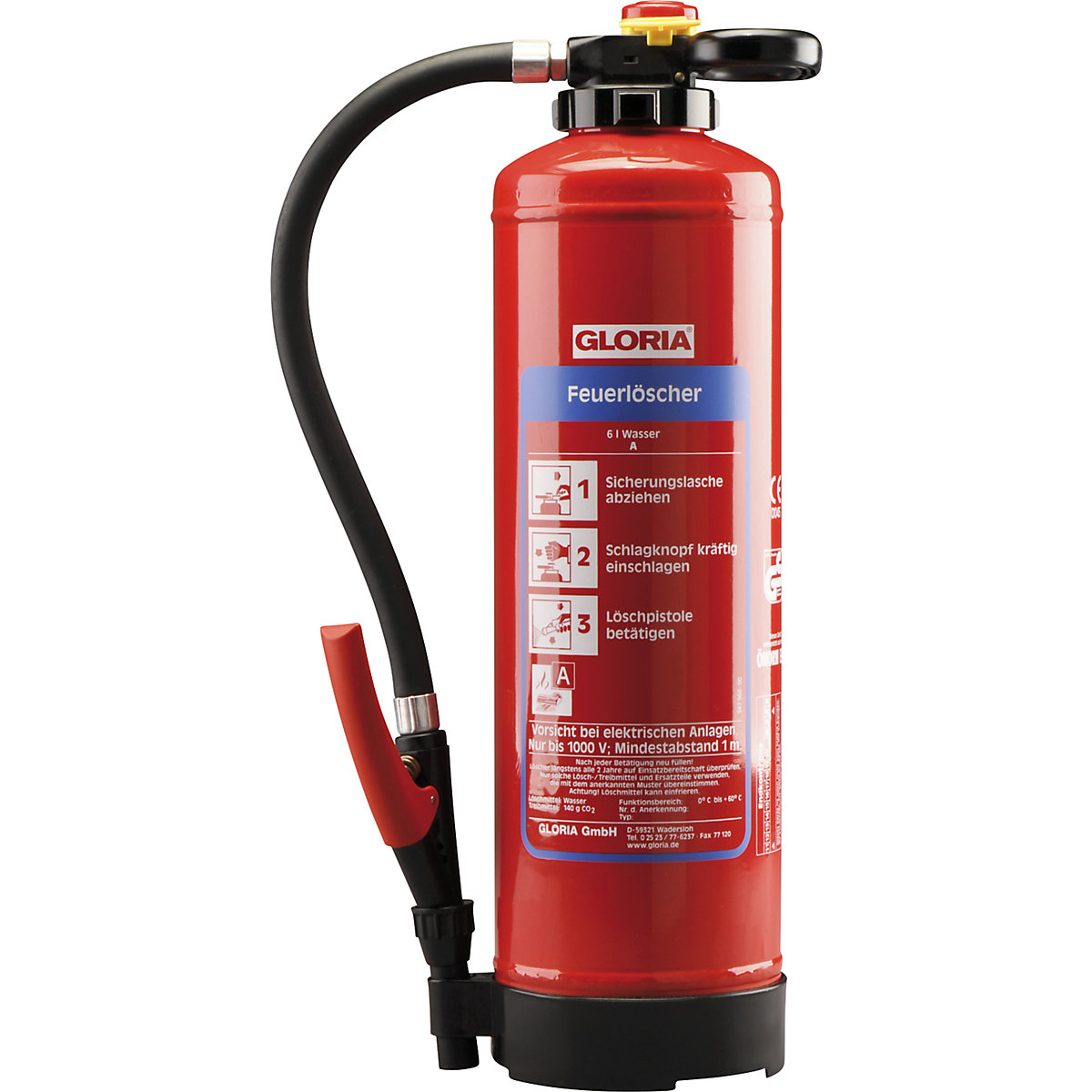 Cartridge operated water extinguisher - GLORIA