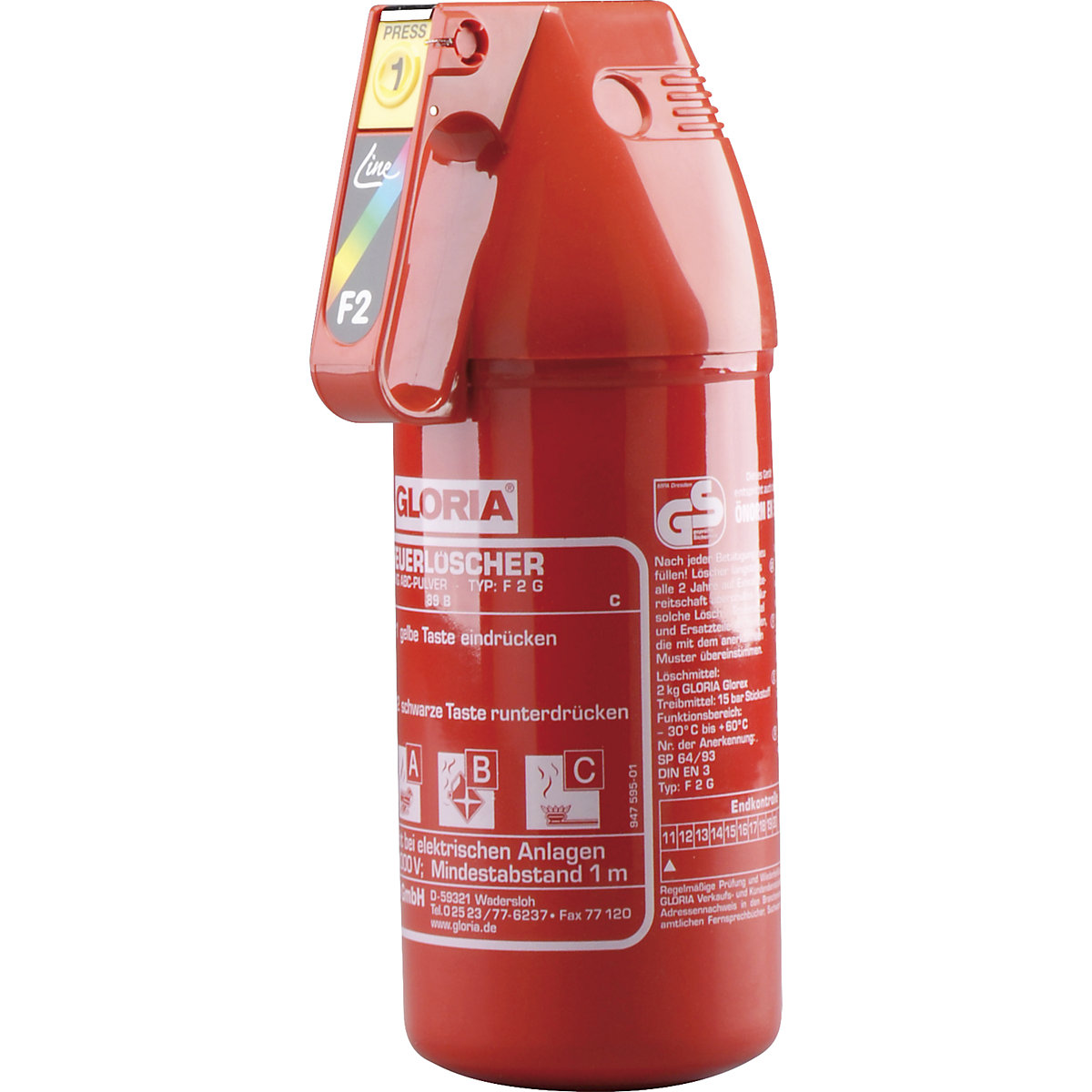 Compact powder fire extinguisher - GLORIA