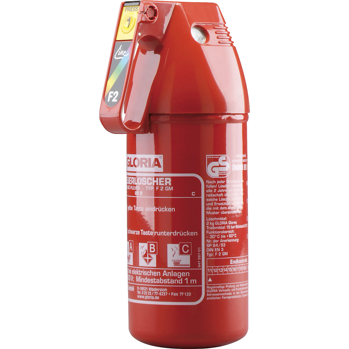 Compact powder fire extinguisher - GLORIA