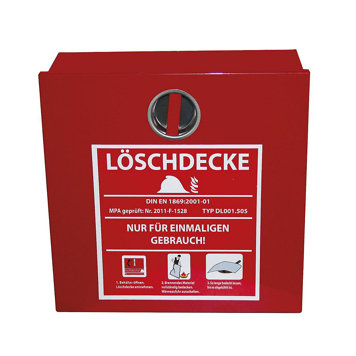 Fire blanket container