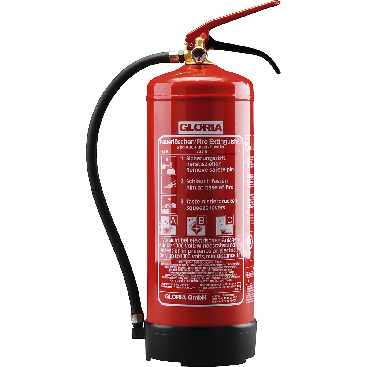 Permanent pressure powder extinguisher - GLORIA