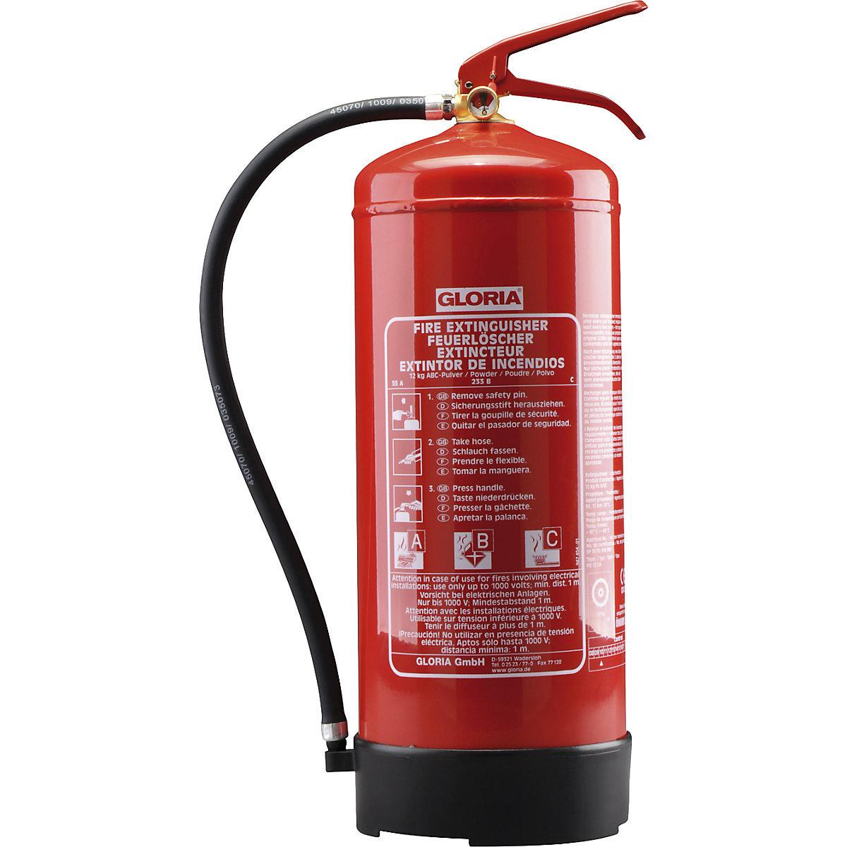 Permanent pressure powder extinguisher - GLORIA