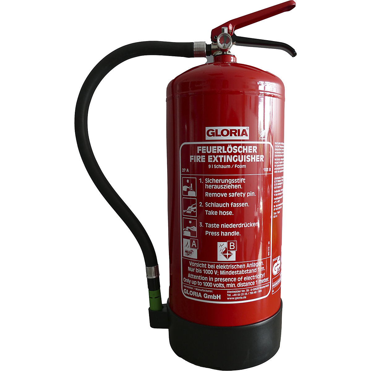 SD 9 E continuous pressure foam fire extinguisher - GLORIA