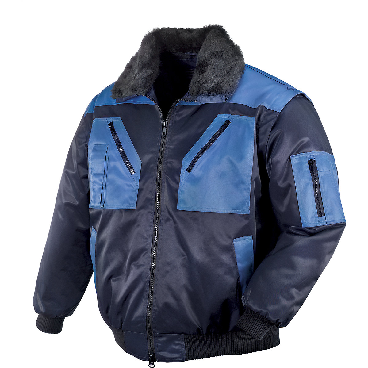 Pilot jacket with removable inner fur
