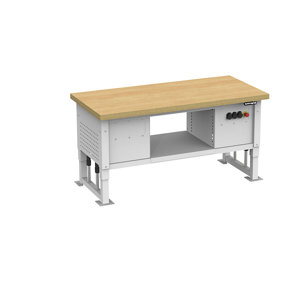Heavy duty table, electrically height adjustable: worktop width 1685 mm ...
