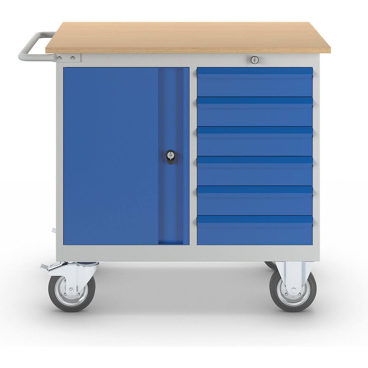 Compact workbench, mobile – eurokraft pro (Product illustration 4)-3