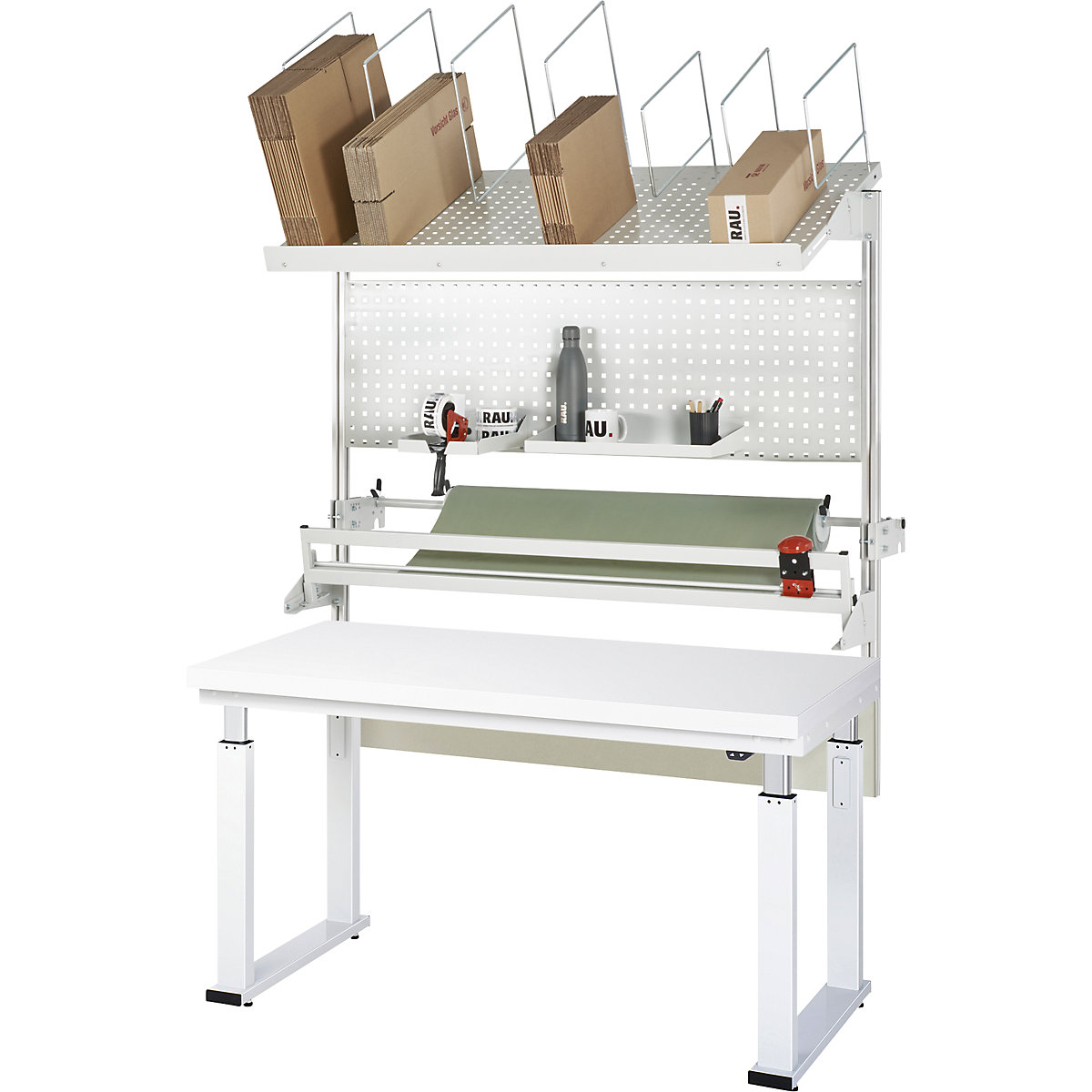 Packing table complete 600, electrically height adjustable – RAU