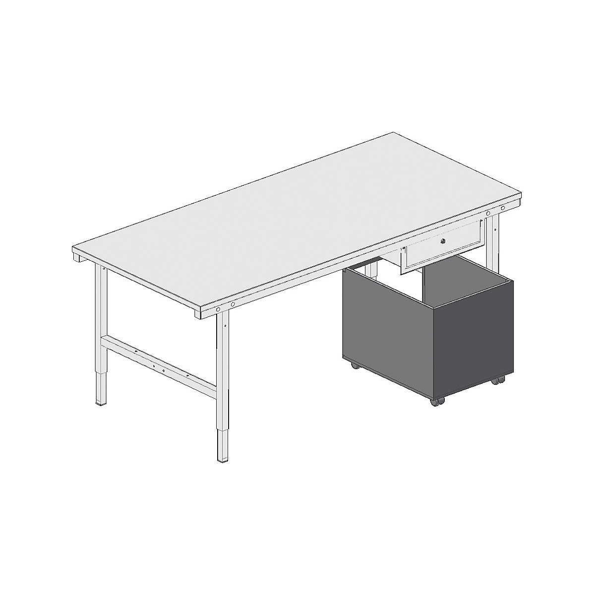 Roll container, open top