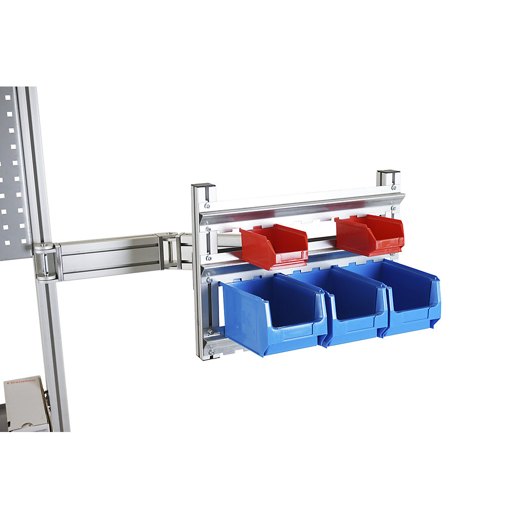 Swivel arm with bin suspension rails – eurokraft pro: for open fronted ...