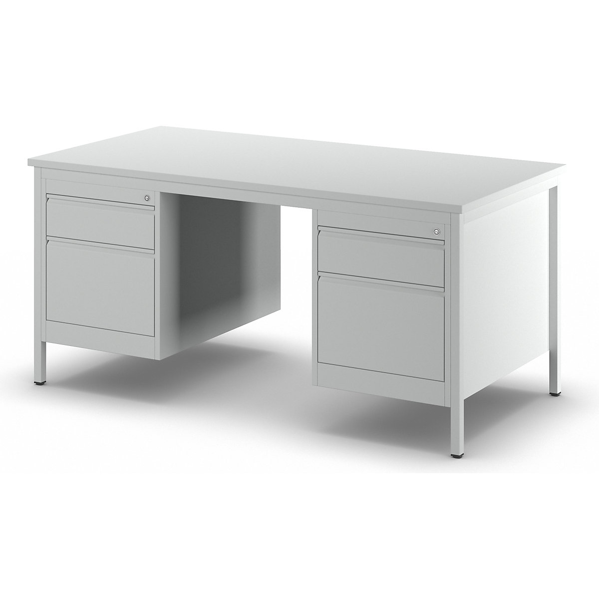 Foreman's desk, light grey – eurokraft basic (Product illustration 7)-6