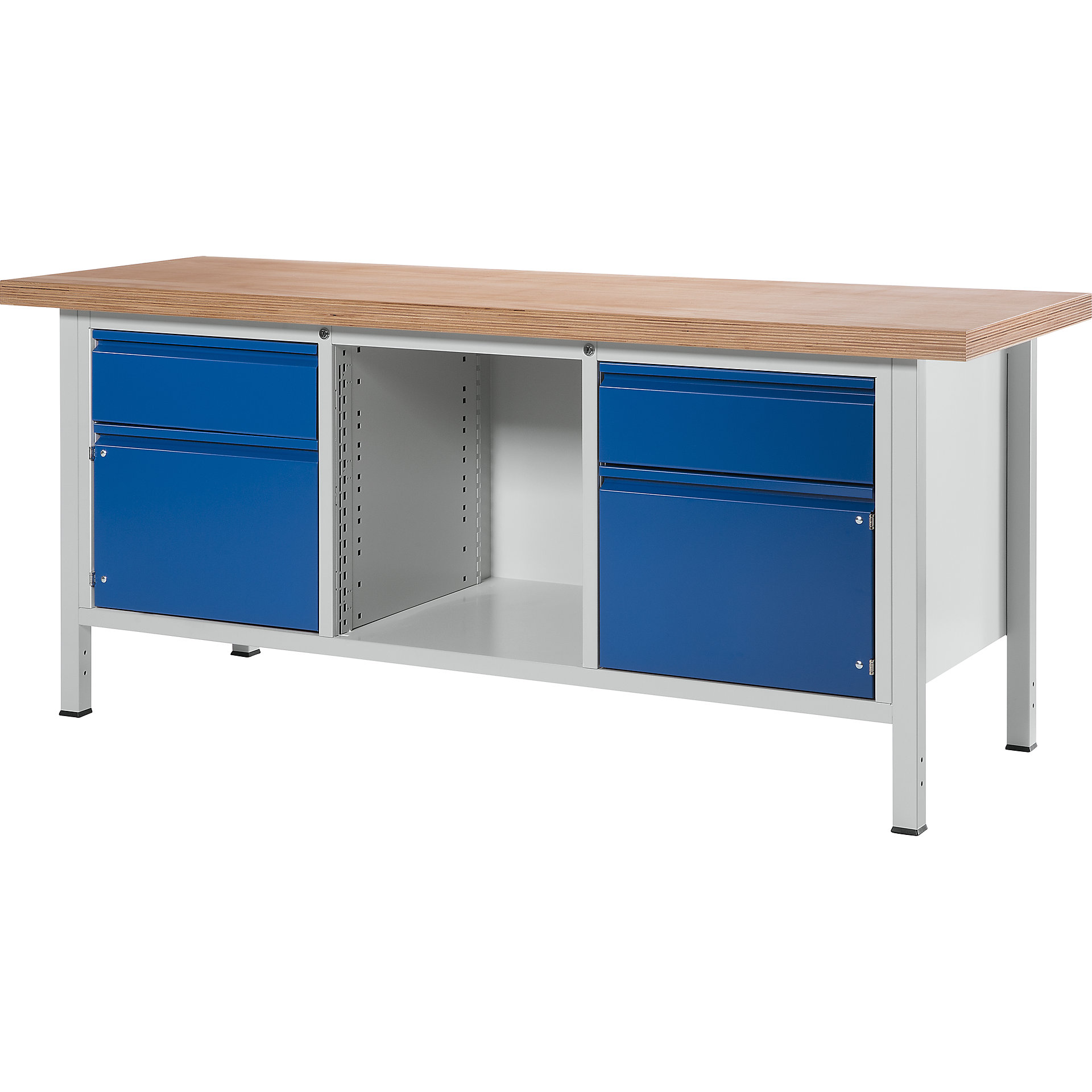 Workbench, frame construction Series 8500 – RAU: 2 drawers, 2 doors, 1 ...