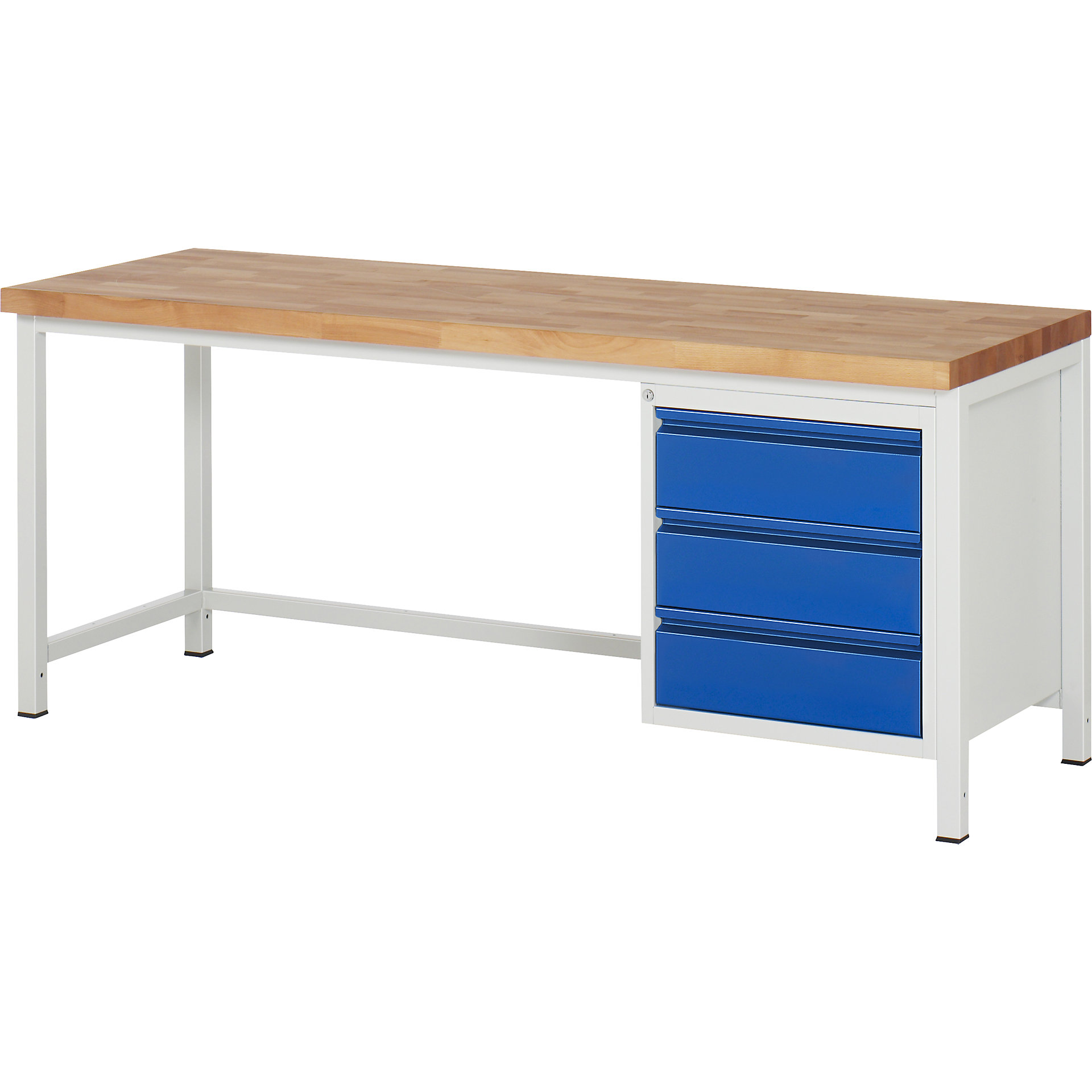Workbench, frame construction Series 8500 – RAU: 3 drawers, worktop ...