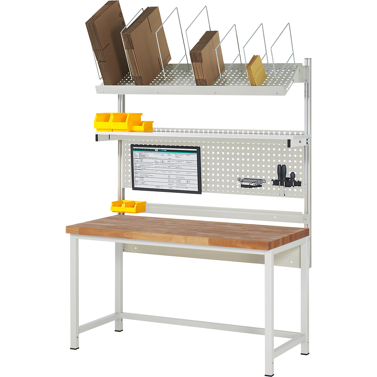 Workbench with Series 8000 modular system – eurokraft pro