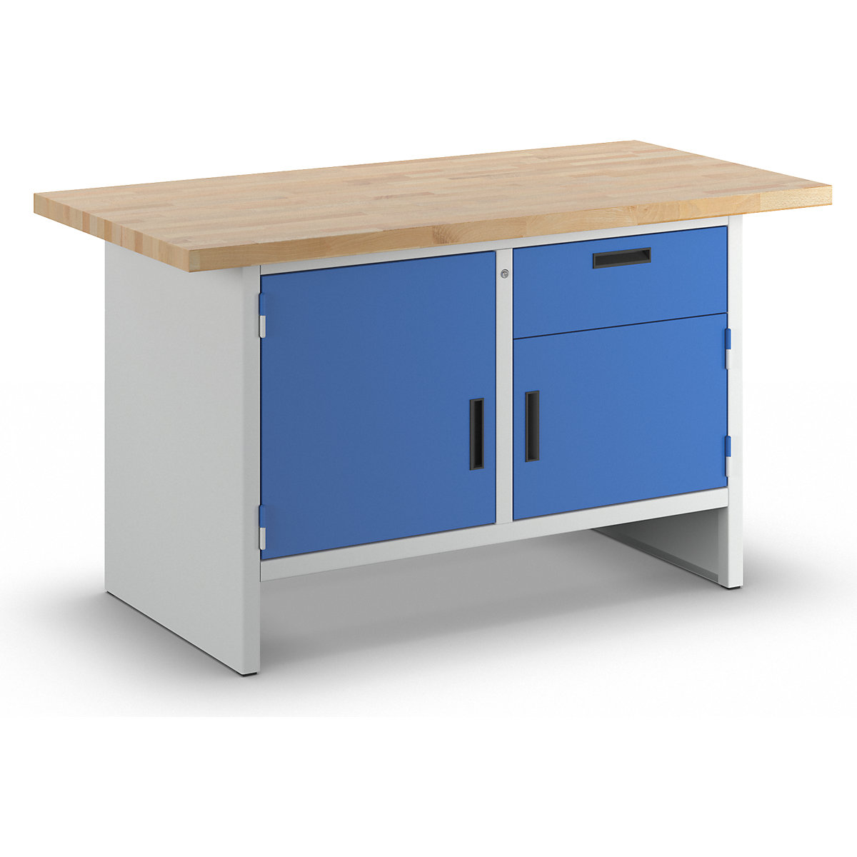 Workbench with closed sides - eurokraft basic