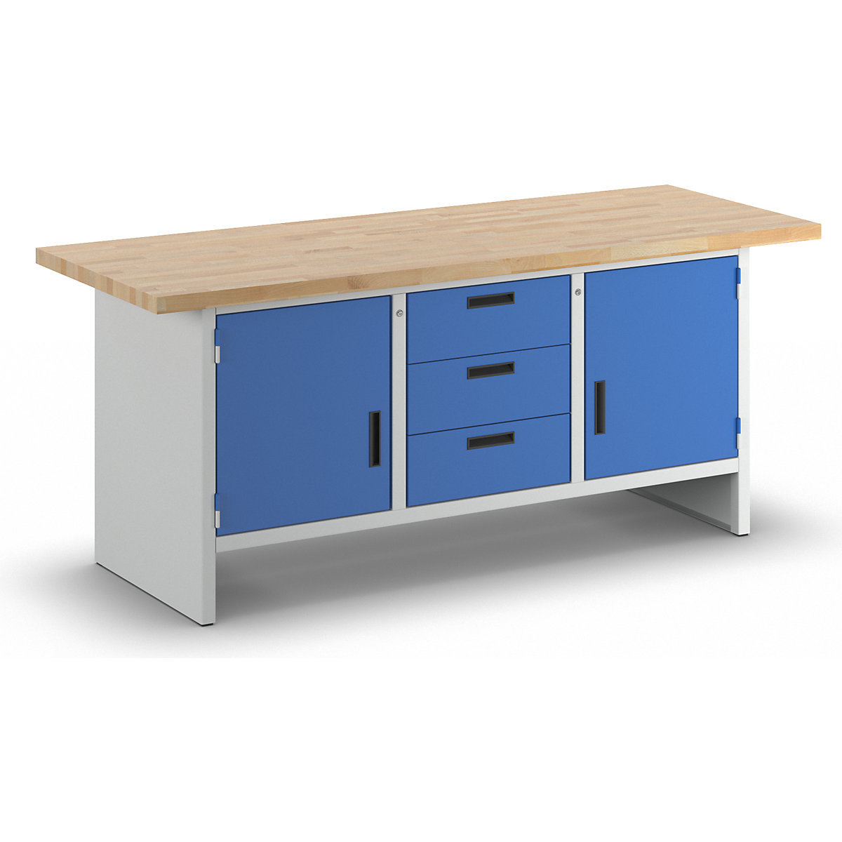 Workbench with closed sides - eurokraft basic